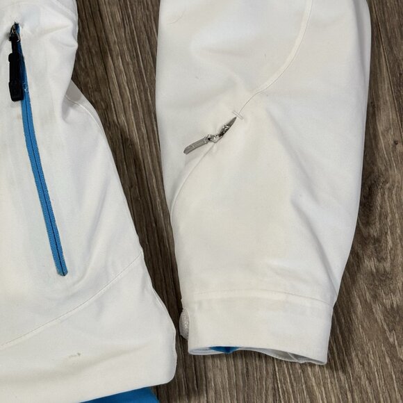 Spyder Womens Ski Jacket & Pants Set 10 White Blue Waterproof Insulated SnowSuit - Picture 4 of 16